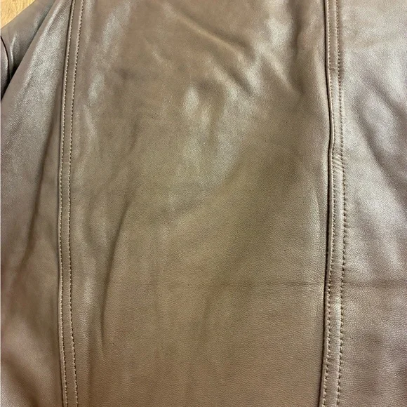 Badgley Mischka Women's Chocolate Genuine Leather Jacket Size 3X - Picture 3 of 9